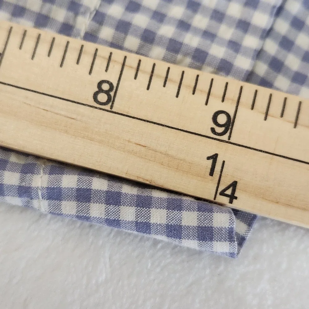 Polo Ralph Lauren Gingham Shorts Mens 36 Blue Seersucker Check Plaid Vintage
